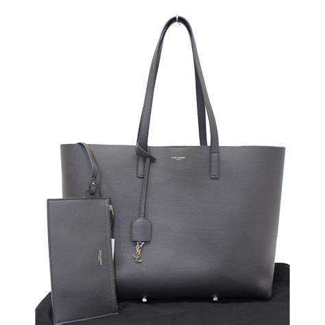 ysl shopper tote grey|YSL shopping bag tote.